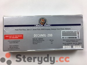 tył pudełka DECANOL-200