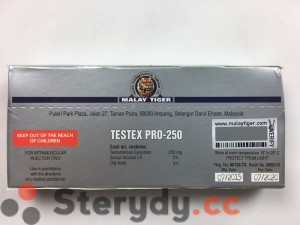 tył opakowania TESTEX PRO-250